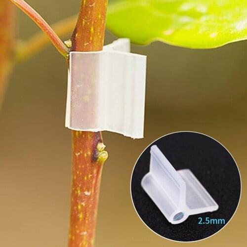 100Pcs/Pack Plastic Plant Support Mini Grafting Clips 2-5mm Round Tube Plants Seeding Grafting Clip Tool for Garden Vegetable