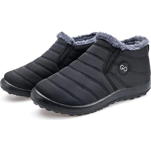 Winter boots women shoes 2021 antiskid bottom waterproof snow boots solid casual shoes woman keep warm ladies shoes plus size