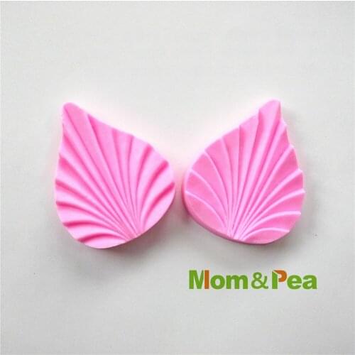 Mom&Pea 0499 Free Shipping Sharp Leaf Shaped Silicone Press Mold Cake Decoration Fondant Cake 3D Mold Food Grade Silicone Mould