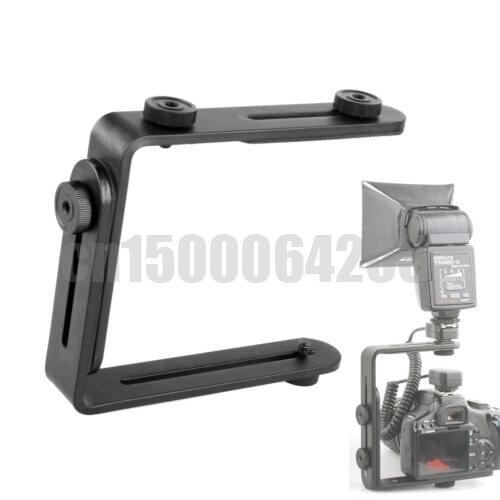1/4 Hot Shoe Adapter camera flash bracket L bracket bilateral frame twin double L bracket L-bracket for Camera