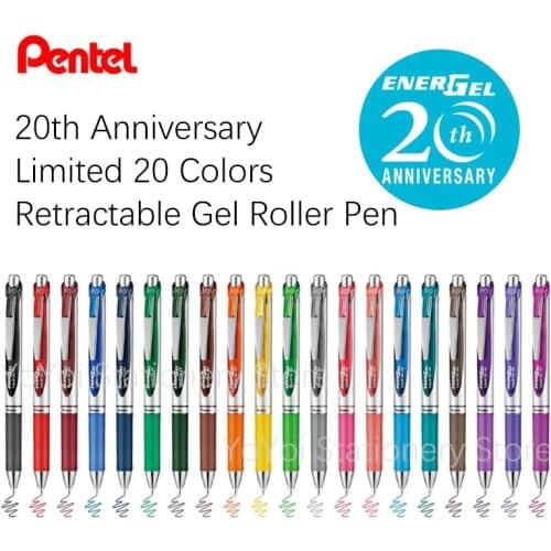 1pc Pental Enelge Limited Retractable Gel Pen 20Colors BLN75Z 0.5mm 20th Anniversary Japanese Stationery School Supplies