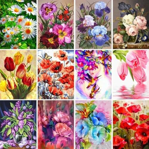 5D DIY Diamond Painting Flower Art Rhinestone Picture Full Diamond Embroidery Mosaic Decoration Handmade Hobby Cross Stitch Kit