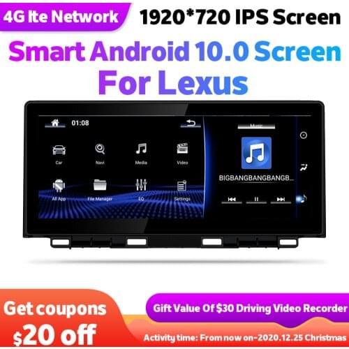 10.25 Inch Android 10.0 Car Stereo Multimedia Player Radio GPS Navigation Head Unit For Lexus NX200t 2018 Nx200 Autoradio 2 Din