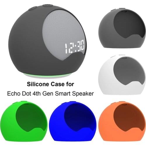 Bluetooth Silicone Case Dustproof Cover for Amazon Echo Dot 4 Speaker Anti Dust Drop Protective Skin