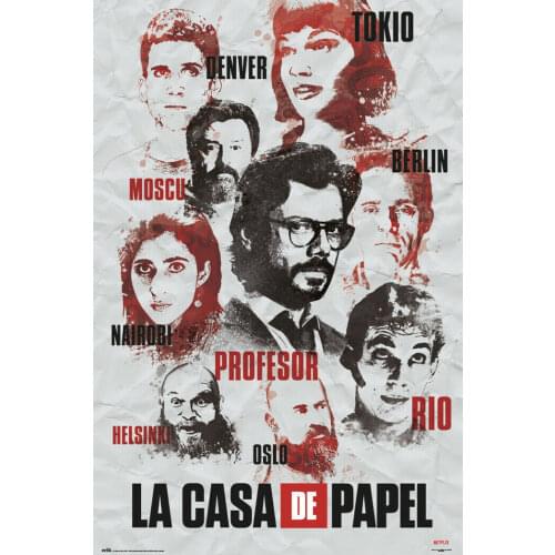 MONEY HEIST - LA CASA DE PAPEL - NETFLIX TV SHOW Art print Silk poster Home Wall Decor