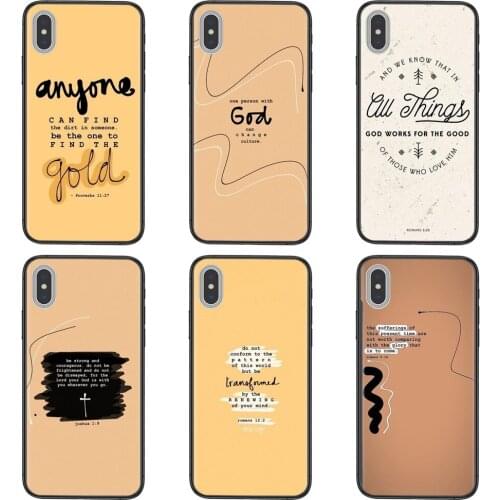 Black Funda Silicone Etui Pretty Cover Bible Jesus God Quotes Sale On For Huawei Honor 8A 8C 8X 9 9A 9I 9X 10 10I 10X 20 20I