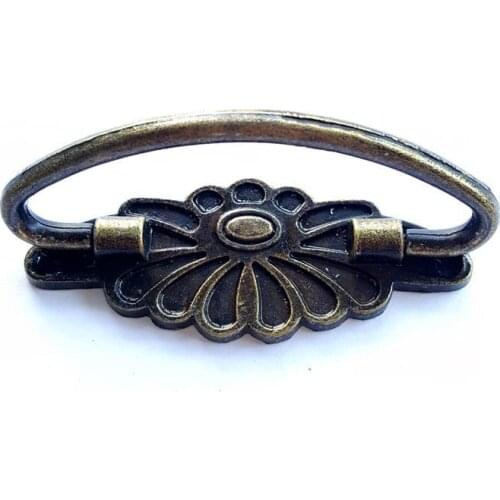 15pcs 7.6*2.8cm Bronze Handle Domestic Outfit Shake Archaize Drawer Alloy Wooden Box Cases Metal Handle Furnitures Home Deco