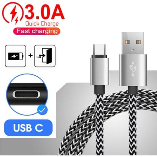 USB C 3.0 Data Wire Quick Charge Charger Cable For Samsung Galaxy A21s A11 A51 A20 A02s A12 S20 S21 Note 8 9 mobile phone cables
