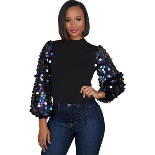 Korean Cotton Sequined Full Broadcloth Unicorn Time-limited Direct Selling Tumblr Kpop 2020 Free Shipping Sequin Top