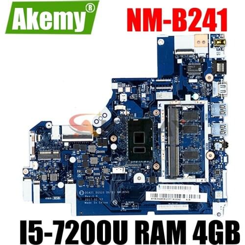 For Lenovo 320-15ISK 320-15IKB 320-17IKB notebook motherboard DG421 DG521 DG721 NM-B241 W/ I5-7200U RAM 4GB 100% fully Tested