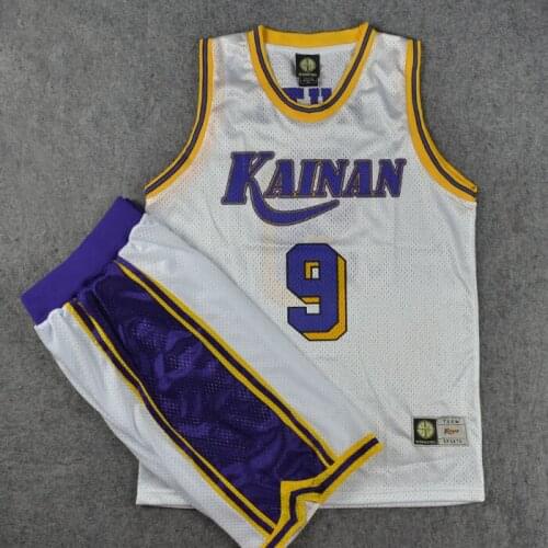 Men Cosplay Costumes Basketball Jersey NO.9 MUTO Slam KAINAN Jerseys Basketball Suit School Team Uniform Set Tops+Shorts