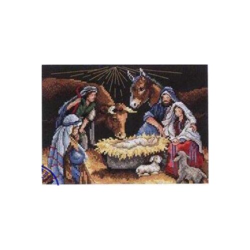 COTTON Top Quality Beautiful Lovely Counted Cross Stitch Kit Holy Night The Birth of Christ Jesus dim 08698