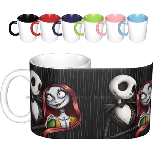 Stay By My Side Ceramic Mugs Coffee Cups Milk Tea Mug Nightmare Christmas Jack Sally Jack And Sally Jack And Sally Before