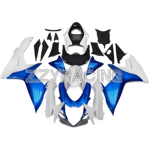 Full Motorcycle Fairings Kit for Suzuki GSXR600 GSXR750 K11 2011 2012 2013 2014 2015 2016 ABS Plastic Body Work White Blue Cover