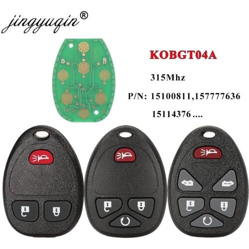 2+Panic 3 Buttons Remote key KOBGT04A 315Mhz For Chevrolet HHR Uplander Pontiac Montana SV6 Saturn Relay Buick Terraza 2005 2006
