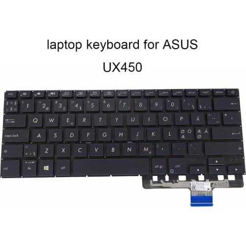 Replacement Keyboards UX450 Backlit Keyboard for ASUS Zenbook 14 UX450FD NE Norway layout black KB 0KNB0 262LND00 hot sale
