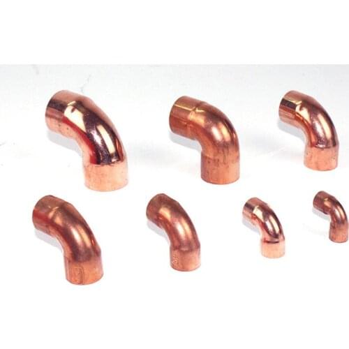 42mm Inner Dia x1.2mm Thickness Scoket Weld Copper End Feed 90 Deg Elbow Coupler Plumbing Fitting Water Gas Oil