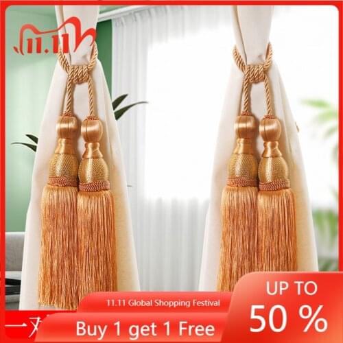 Curtain Bandage Curtain Buckle Binding Lanyard Rope Hyundai Tassel Hanging Ball Tassel Structured Curtain Curtain Bandage
