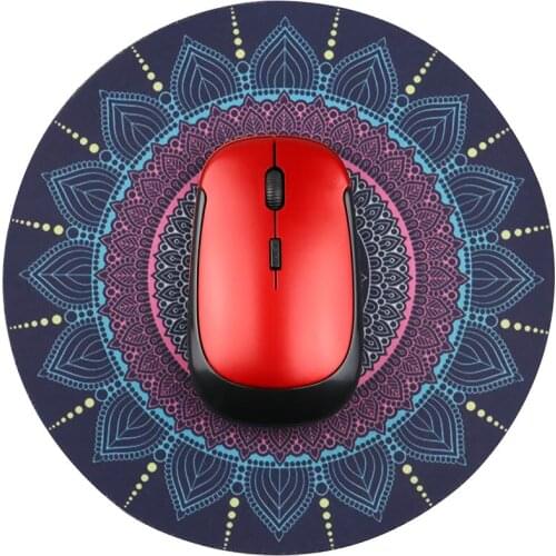 1PCS Vintage Bohemian Round Computer 3D Game Carpet Mouse Pad Mat Anti Slip Mousepad