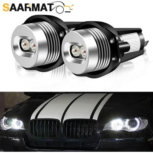 2 Pcs LED Marker Angel Eyes LED Side Light Bulb White 20W for BMW E90 E91 2006 - 2008 3 Series E90 E91 Seadon Wagon Headlights