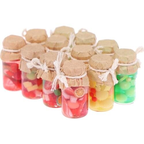 3Pcs Dollhouse Miniature Canned fruits Set Toy Doll Food Kitchen Accessories For Dollhouse Decals New