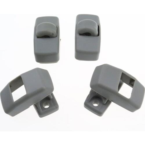 4 Pcs 3B0857561B Gray Visor Hook Buckle, For Volkswagen Jetta Golf GTI Mk4 Passat Beetle Bora Sharan Touran EOS Seat Alhambra
