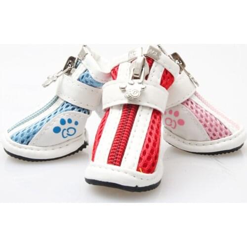 4pcs/Set Cute Cotton Rubber Pet Dog Shoes Waterproof Non-slip Dog Rain Snow Boots Socks For Puppy Large Small Cats Dogs