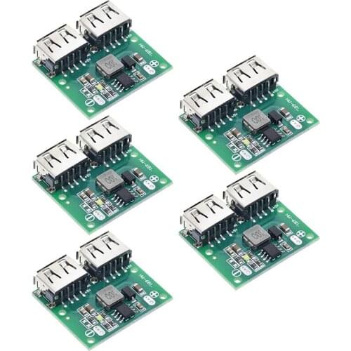 5PCS USB DC-DC Voltage Regulator Charging Step Down Charger Power Supply Module 9V 12V 24V to 5V 3A Dual USB for Car