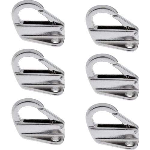 6pcs Heavy Duty Marine Grade Boat 316 Stainless Steel Snap Hook 9mm
