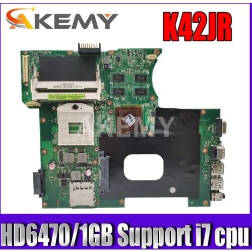 Akemy K42JR REV 4.1 Motherboard For Asus K42JZ K42JE k42JK X42J A42J A40J K42JY Laptop Mainboard HD6470/1GB Support i7 cpu
