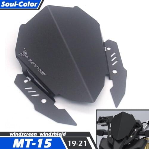 Motorcycle Accessories Aluminum Alloy Screen Sports WindScreen Windshield Deflector For YAMAHA MT15 MT-15 MT 125 2019 2020 2021