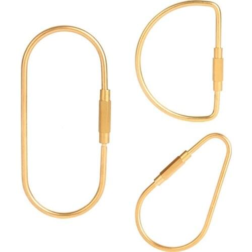 Anti-lost D-type buckle hanging Keyring Brass Buckle carabiner keychain Waist Belt Clip outdoor tools