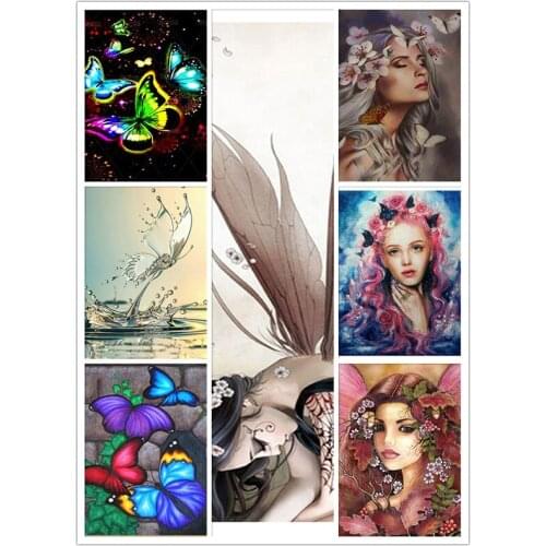 DIY Diamond Embroidery,5D Diamond Painting "Fantasy Butterfly Fairy" Diamond Mosaic Home Decor Full Rhinestone Cross Stitch