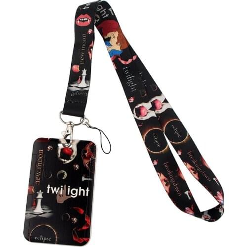 ER548 Vampire Theme Characters Lanyard Credit Card ID Holder Bag Student Travel Bank Bus Business Card Cover Badge