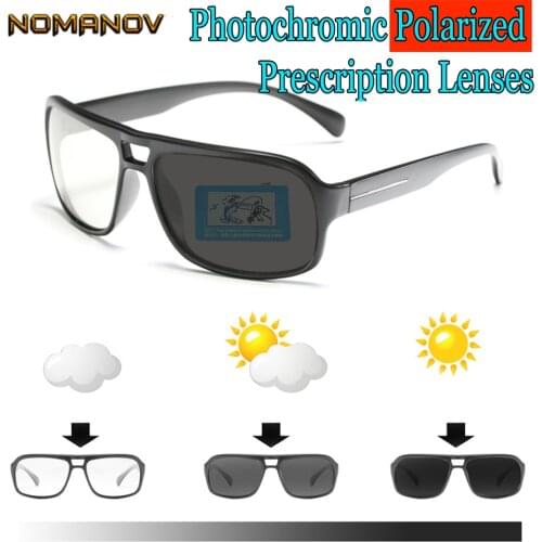 Photochromic GRAY Polarized Prescription sunglasses Custom Made Myopia Minus Prescription Lens -1 -1.5 -2 -2.5 -3 -3.5 -4 TO -6