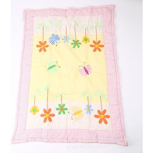 Cotton Appliqued Baby Play Crawling Play Quilted Floor Mat Kids Playmat