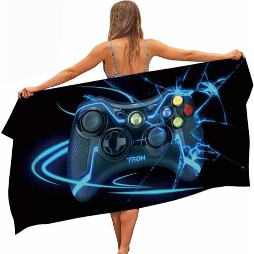 HELENGILI Game handle Microfiber Pool Beach Towel Portable Quick Fast Dry Sand Outdoor Travel Swim Blanket Thin Yoga Mat