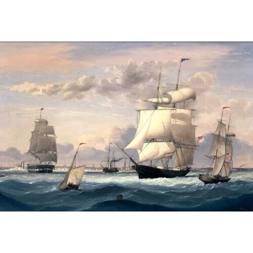 JMINE Div 5D Sailboat Sea Ocean ship Full Diamond Painting cross stitch kits art High Quality Scenic 3D paint by diamonds