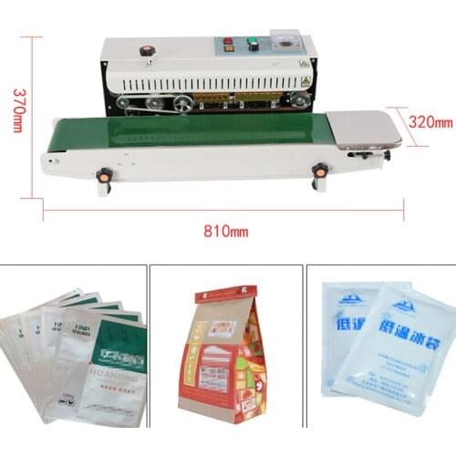 Commercial Automatic Sealing machine 220V 110V Stainless Steel Film Bag Continuous Sealing Machine