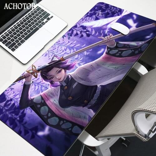 XL Anime Demon Slayer Mousepad HD Printing Computer Gamers Lock Edge Mouse Pad XXL 900x400mm Keyboard PC Desk Mat DOTA Mause pad