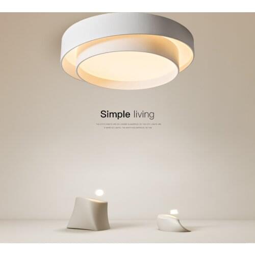 Minimalist Round LED Chandeliers For Bedroom Dining Room Living Room Kitchen Study Room Lighting Home Simple European Style