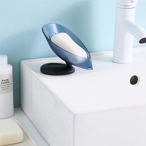 New Bathroom Flower And Bird Shape Soap Dish Drain Soap Holder Box Bathroom Sucker Shower Soap Holder Sponge Storage Soap Box