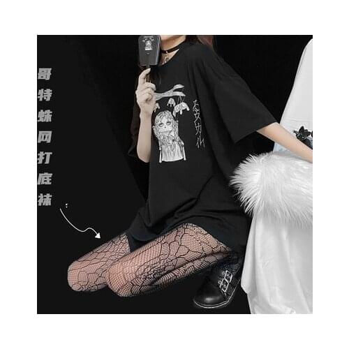 New Women Gothic Punk Spider Transparent Pantyhose Tights Vintage Hollow Out Black High Waist Elastic Pantyhose Cool Girl