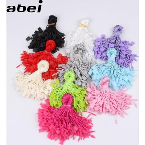 Wholesale 1000pcs/lot 17cm Security Tag Label Hanger Tags Plastic Snap Lock Pins Fasteners Loop Locks Garments Bags Accessories