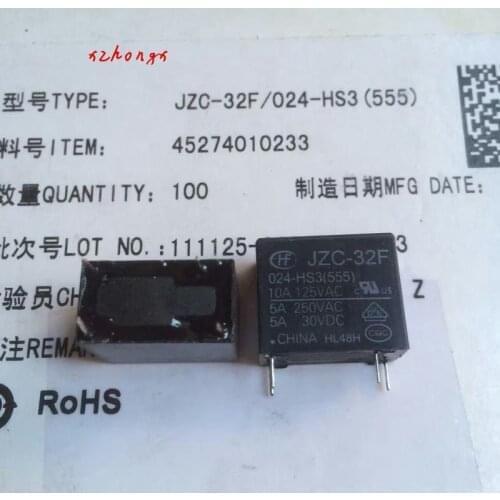 Relay hf32f-024-hs hf32f-012-hs hf32f-012-hs 4-pin group normally open 5A jzc-32f-024-hs3