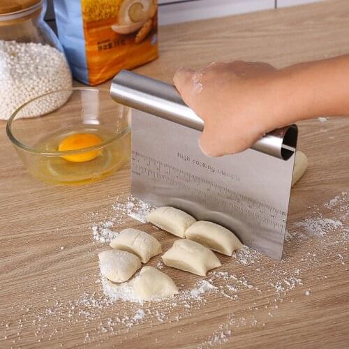 Stainless Steel Scraper Cake Pizza Cutting Tools Kitchen Dough Cutter Dough Knife Divider Pastry Bakeware for Party Accessories
