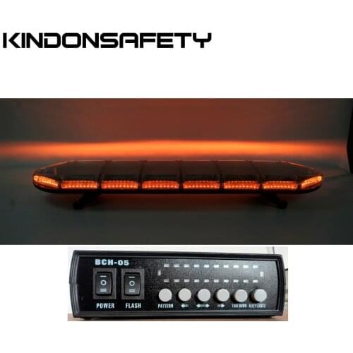 1.5m 59in long Free shipping by Fedex!ECE R65 approved LED truck lightbar AMBER strobe warning bar, 126PCS 1W LEDs, DC12V or 24V