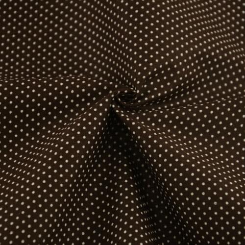 Textile Fabric Meter Telas Patchwork Algodon Dark Brown Printed Dots Designs Cotton Fabric Dye DIY Sewing Tissu Coton Material