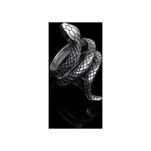 Yungqi Rock 3D Snake Rings For Women Men Finger Wrap Punk Ring Vintage Animal Opening Adjustable Metals Jewelry Wholesale
