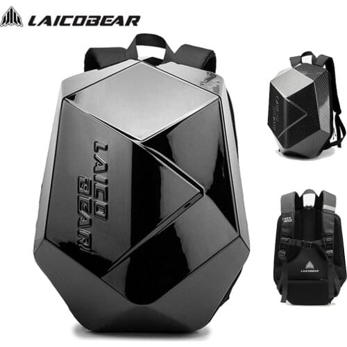 ABS Hard Shell Motorcycle Backpack Waterproof Carbon Fiber Motorcycle Helmet Bag Can Expansion Motocross Bag Cycling Laptop Bag